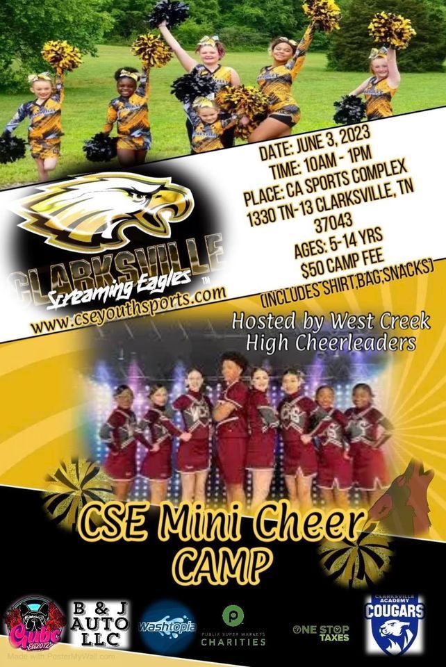 2023 CSE Mini Cheer Camp, Clarksville Academy Sports Complex, 3 June 2023