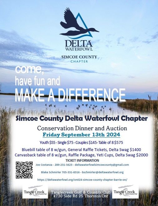 Delta Waterfowl - Simcoe County Chapter Conservation Dinner and Auction