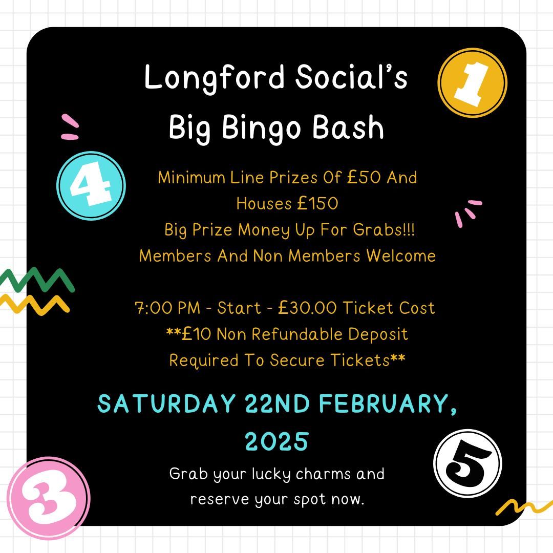 Longford Socials Big Bingo Bash