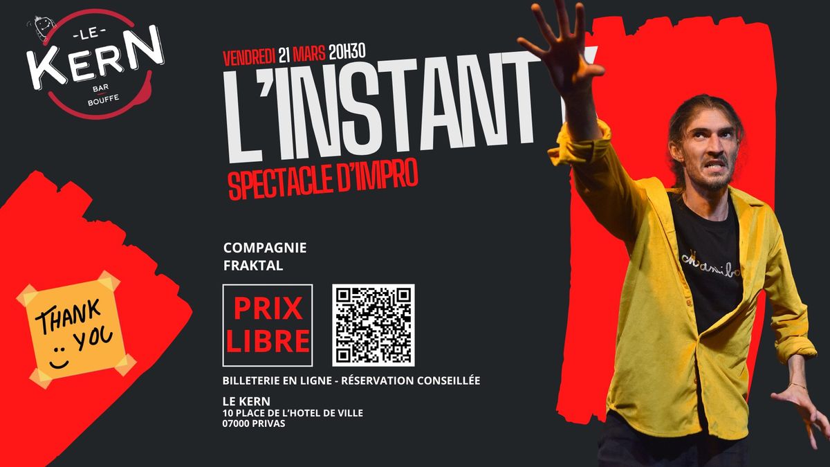 \ud83c\udfad L'Instant K : Spectacle d'impro \ud83c\udf89