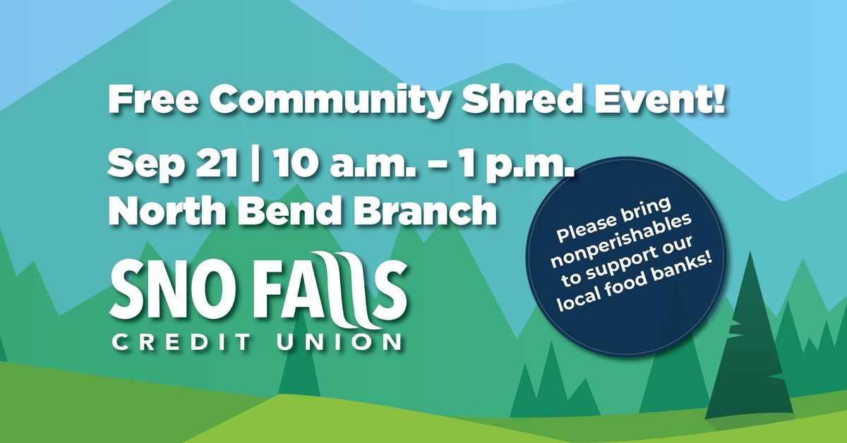 Sno Falls Credit Union Community Shred Event