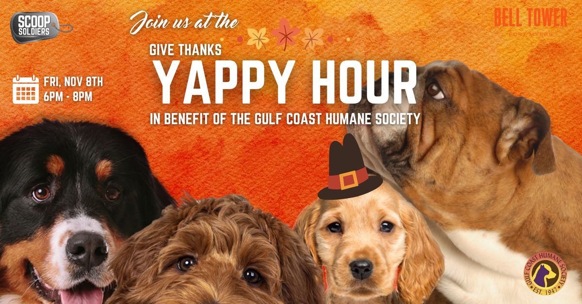 We're Attending the Give Thanks Yappy Hour!