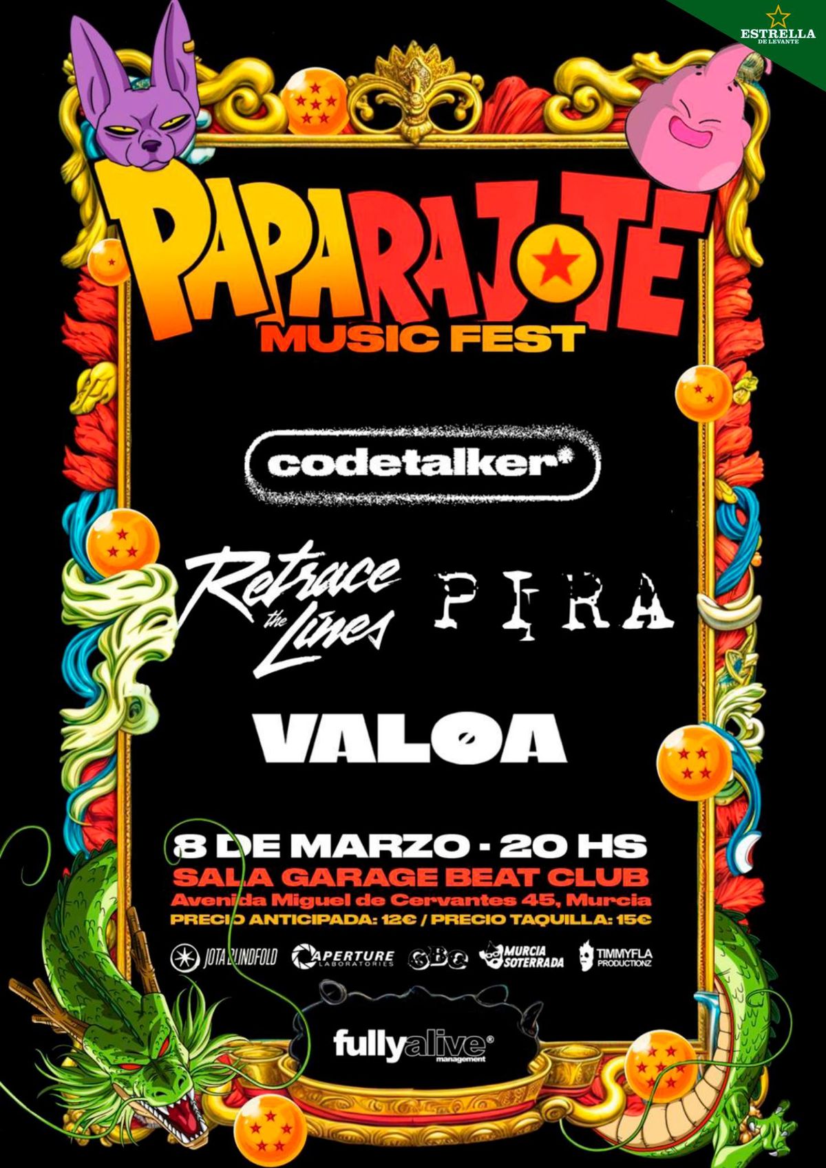 Paparajote Music Fest: CODETALKER + RETRACE THE LINES + PIRA + VAL\u00d8A en Garaje Beat Club (Murcia)