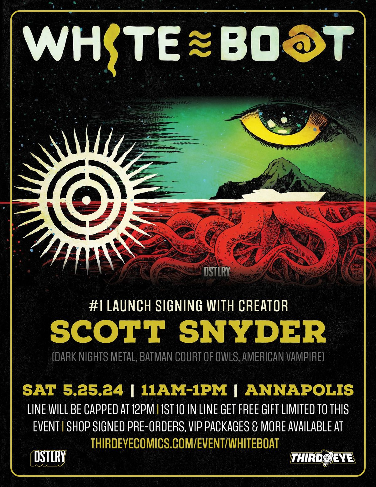 SAT 5\/25\/24: WHITE BOAT #1 Launch Signing with creator SCOTT SNYDER