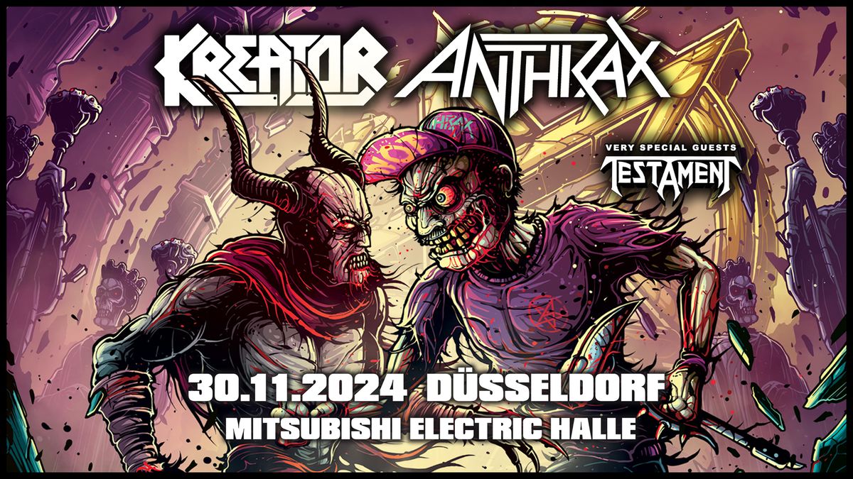 KREATOR \/\/ ANTRHAX - Very Special Guest: TESTAMENT - D\u00fcsseldorf