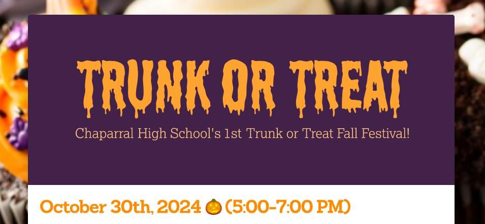 Trunk or Treat- CHS's Multi-Campus Event!