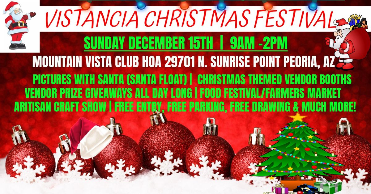 NORTH PEORIA CHRISTMAS FESTIVAL(OPEN TO THE PUBLIC & PET FRIENDLY)