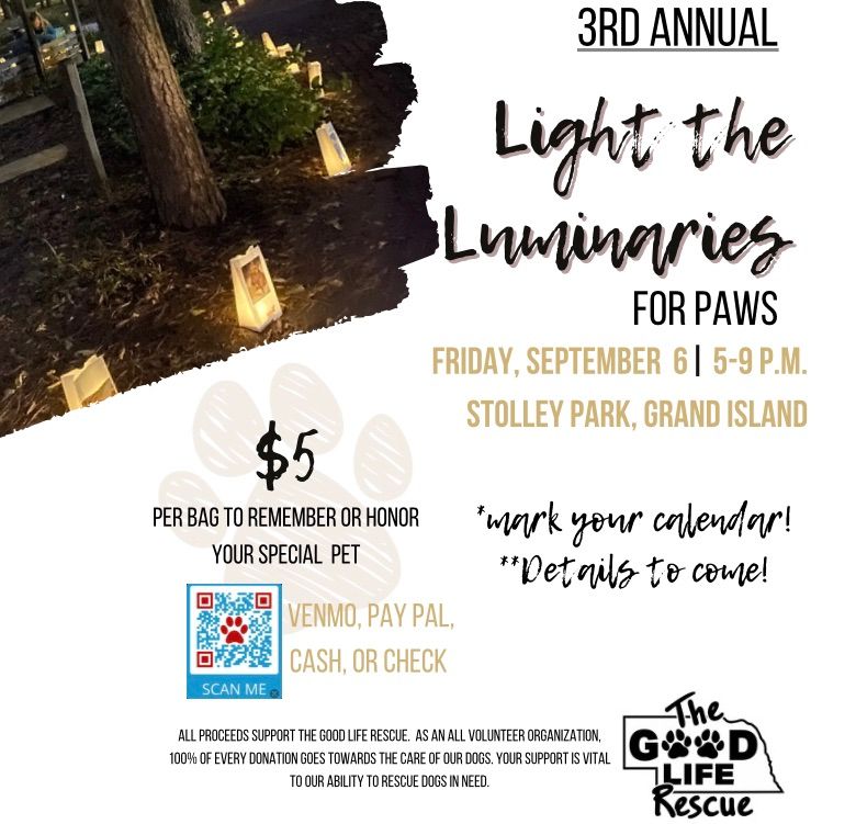 3rd Annual Light the Luminaries for Paws \ud83d\udc3e 