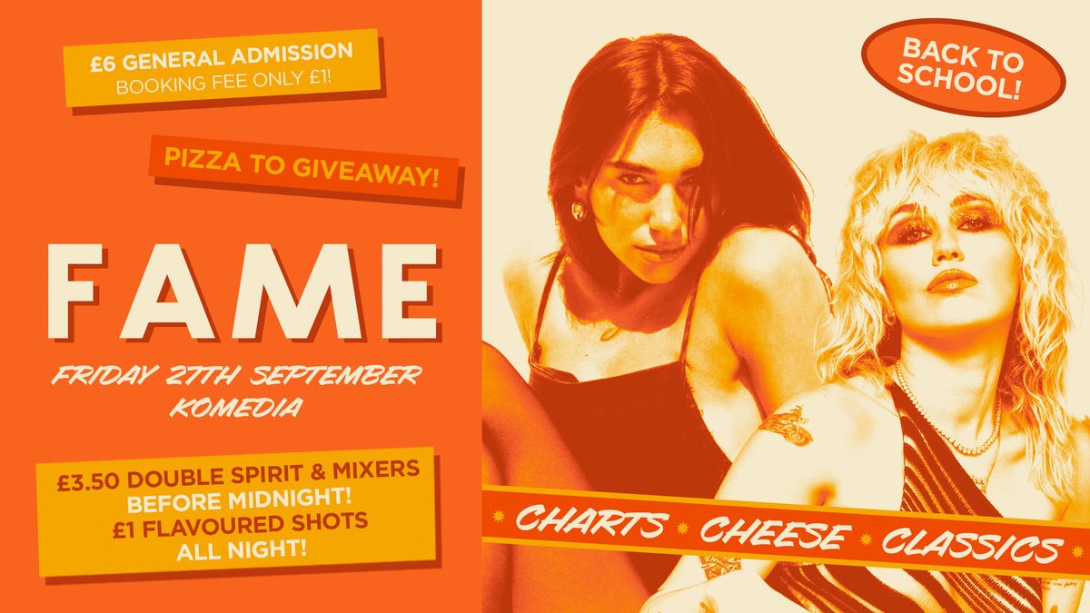 FAME \/\/ Charts, Cheese &amp; Classics!! \/\/ SOLD OUT !!