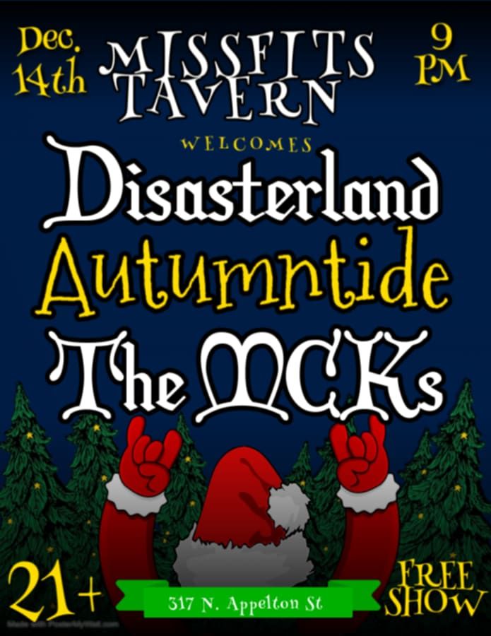 Missfits Tavern welcomes Disasterland, Autumntide, and The MCKs