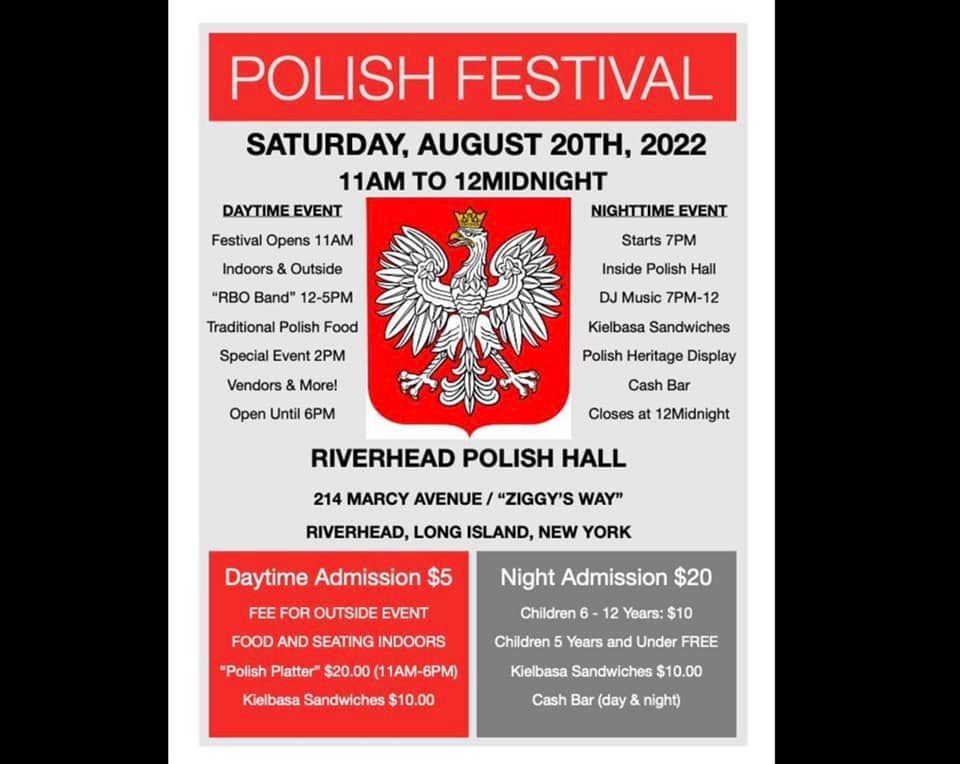 Riverhead Polish Hall's "POLISH FESTIVAL"