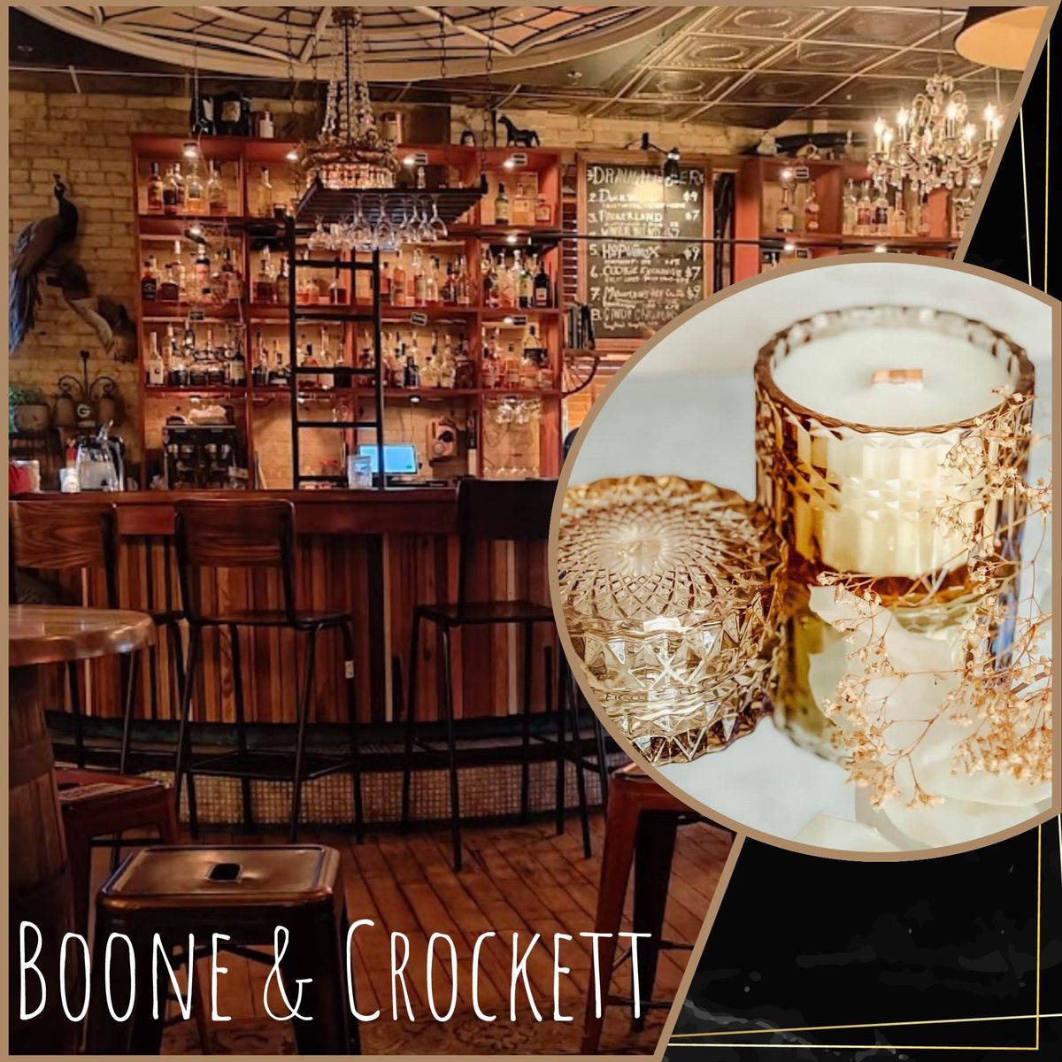 Boone & Crockett Pour & Sip Vintage Candle Class