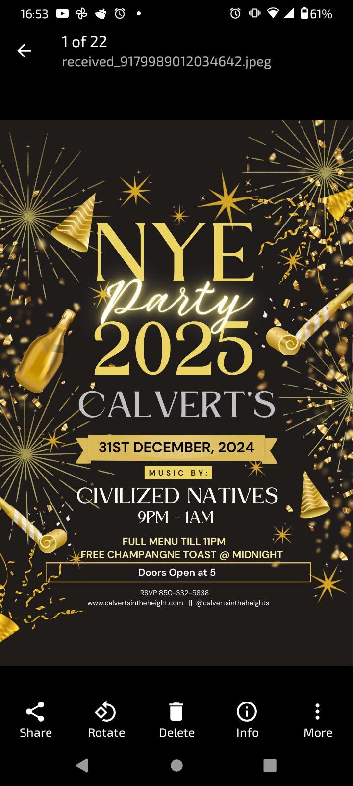 CALVERT'S NYE BLOWOUT!!! 