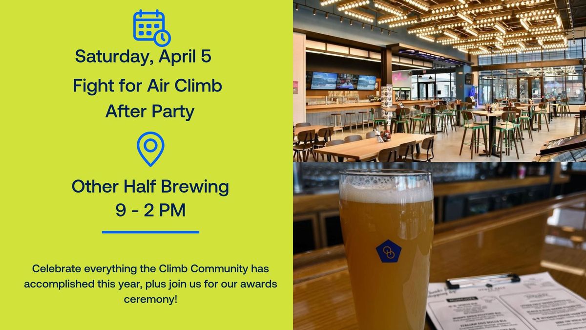 Fight for Air Climb After Party at Other Half Brewing