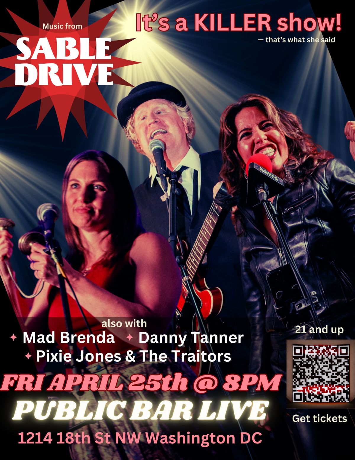 Sable Drive Public Bar Live  DC Premiere ft. Mad Brenda, Pixie Jones & The Traitors & Danny Tanner