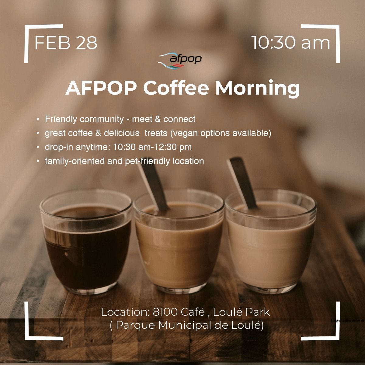 AFPOP COFFEE MORNING IN LOUL\u00c9