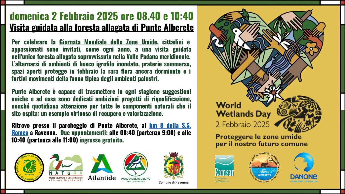 Giornata Mondiale delle Zone Umide - Visita guidata alla foresta allagata di Punte Alberete