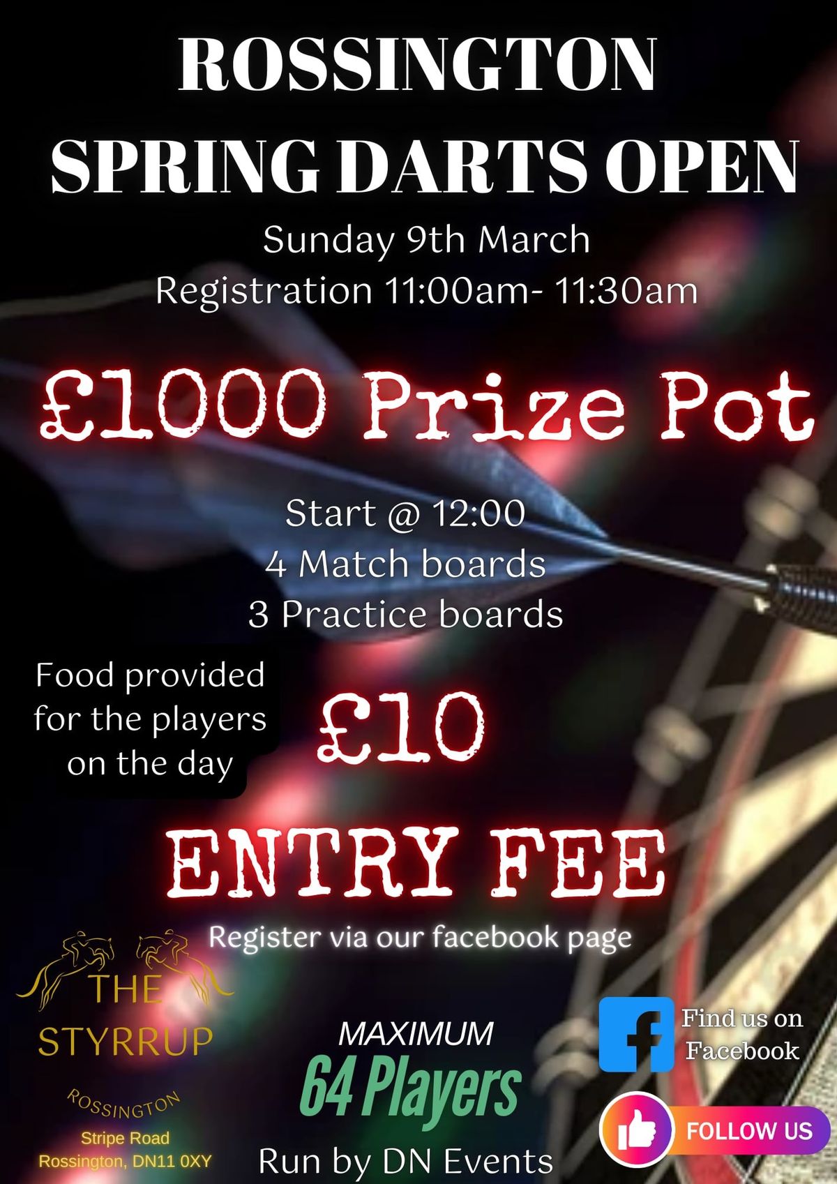 Rossington Spring Darts Open 2025