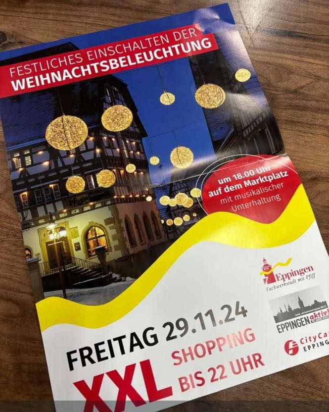 eppingen einschalten der Weihnachtsbeleuchtung 