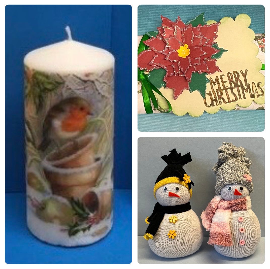 MIXED CHRISTMAS CRAFTS CLASS - \u00a39\/\u00a320 per person - Starts at 10.30am