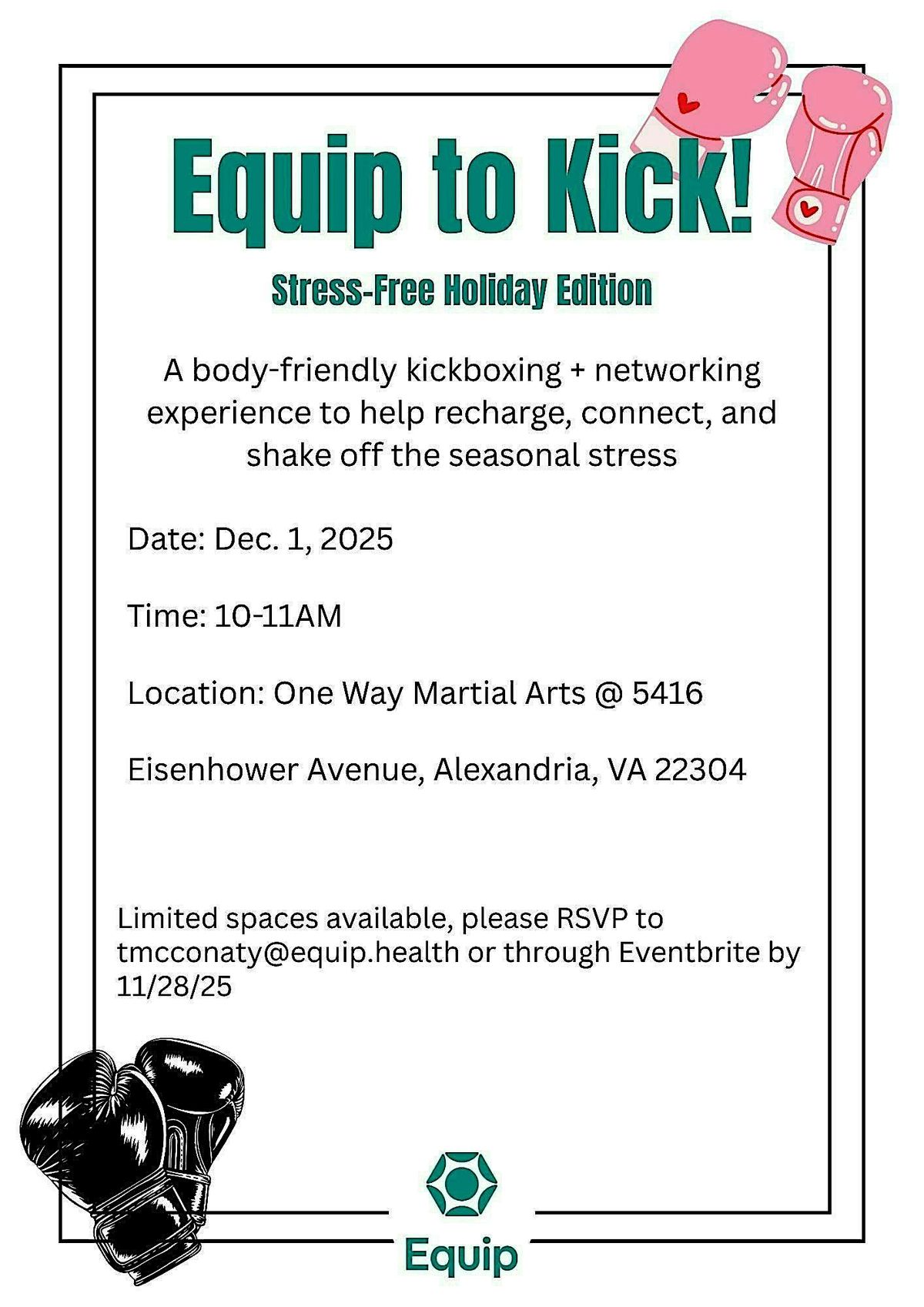 Equip to Kick! Stress-Free Holiday Edition