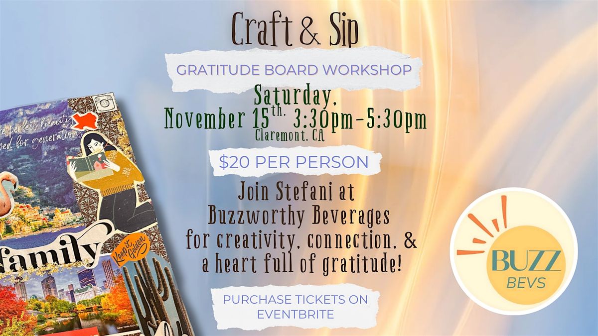 Craft & Sip: Gratitude Board Workshop