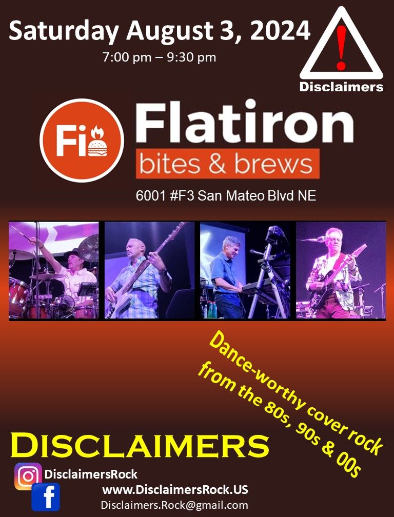 Disclaimers at Flatiron Bites & Brews