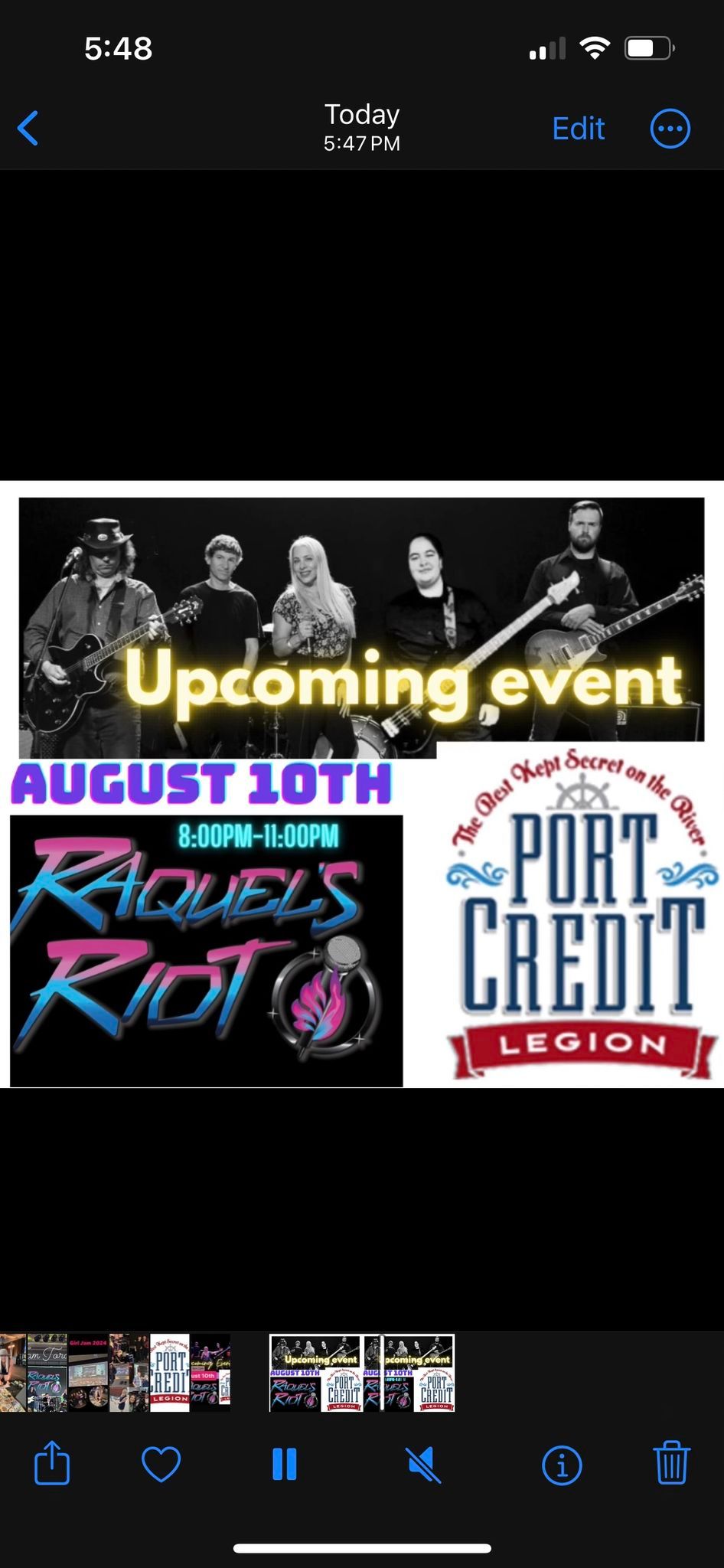 Raquel\u2019s Riot live at Port Credit Legion