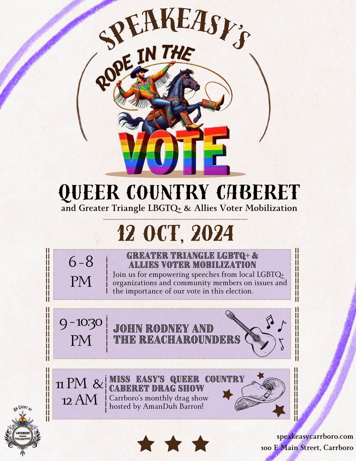 Rope in the Vote: Queer Country Cabaret and Greater Triangle LGBTQ+ and Allies Voter Mobilization