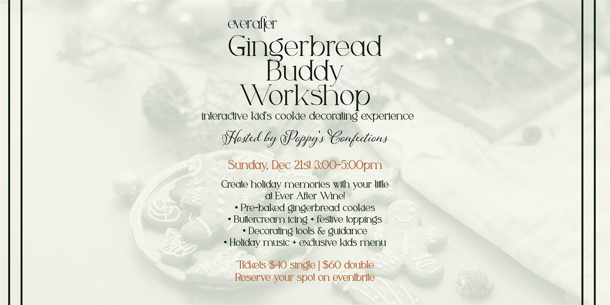 Gingerbread Buddy Workshop: Interactive Kid's Cookie Decorating Experience