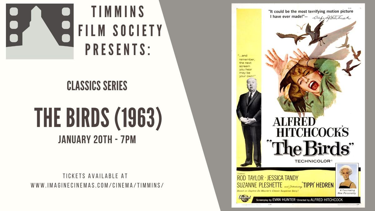 Timmins Film Society Presents: Alfred Hitchcock\u2019s 1963 Classic The Birds