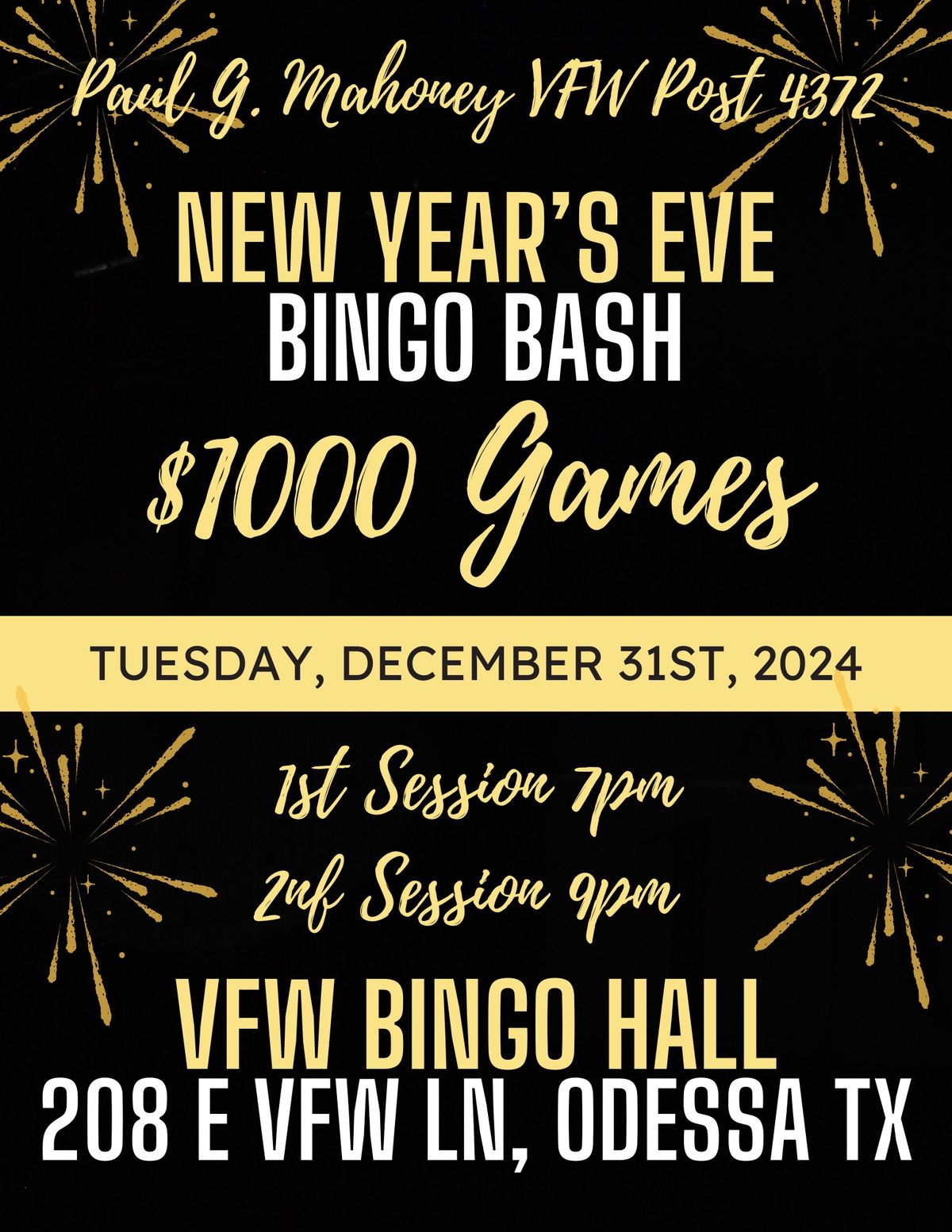 New Year's Bingo Bash