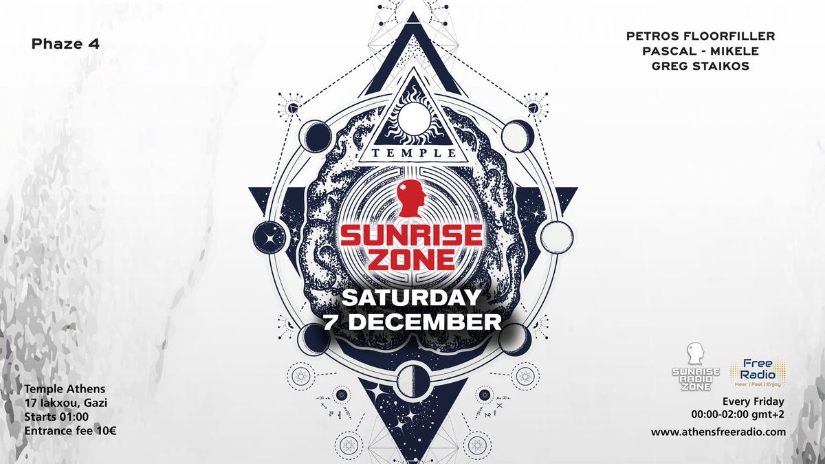 Sunrise Zone @ Temple Club - Saturday 7 December