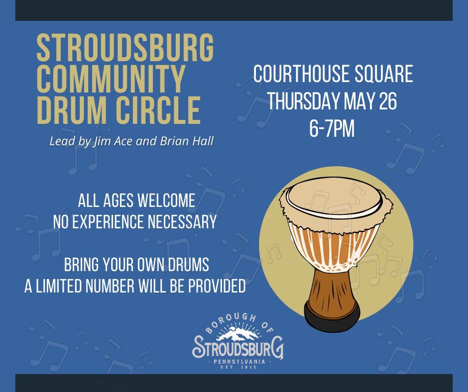 Stroudsburg Community Drum Circle in Courthouse Square, Stroudsburg