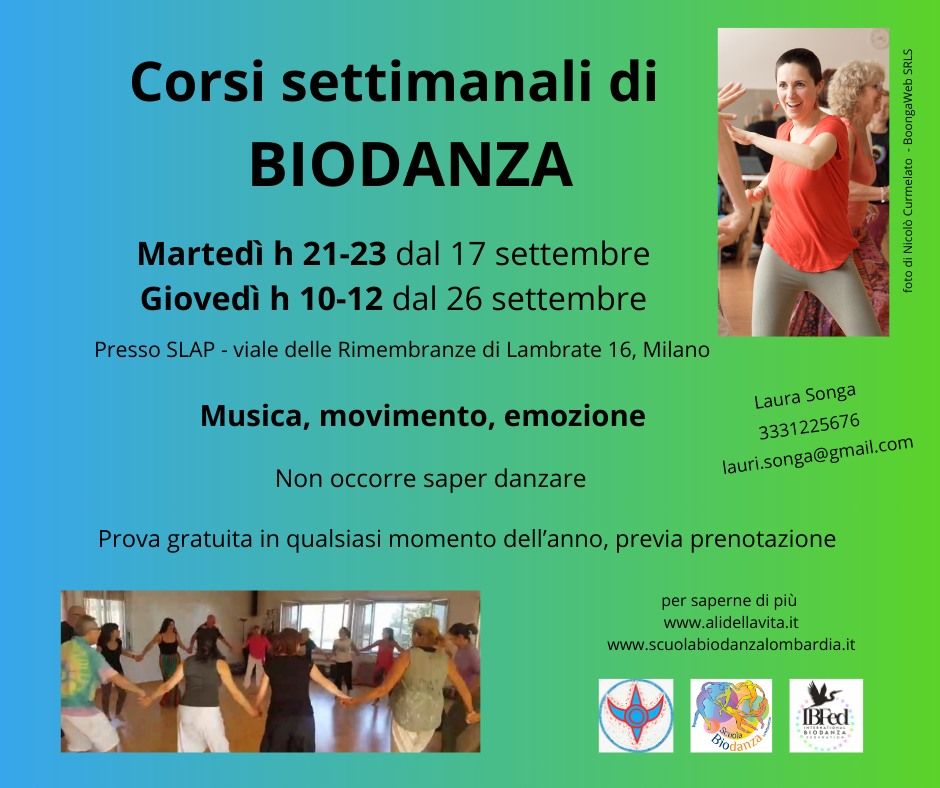 Presentazione gratuita corso di Biodanza mattutino