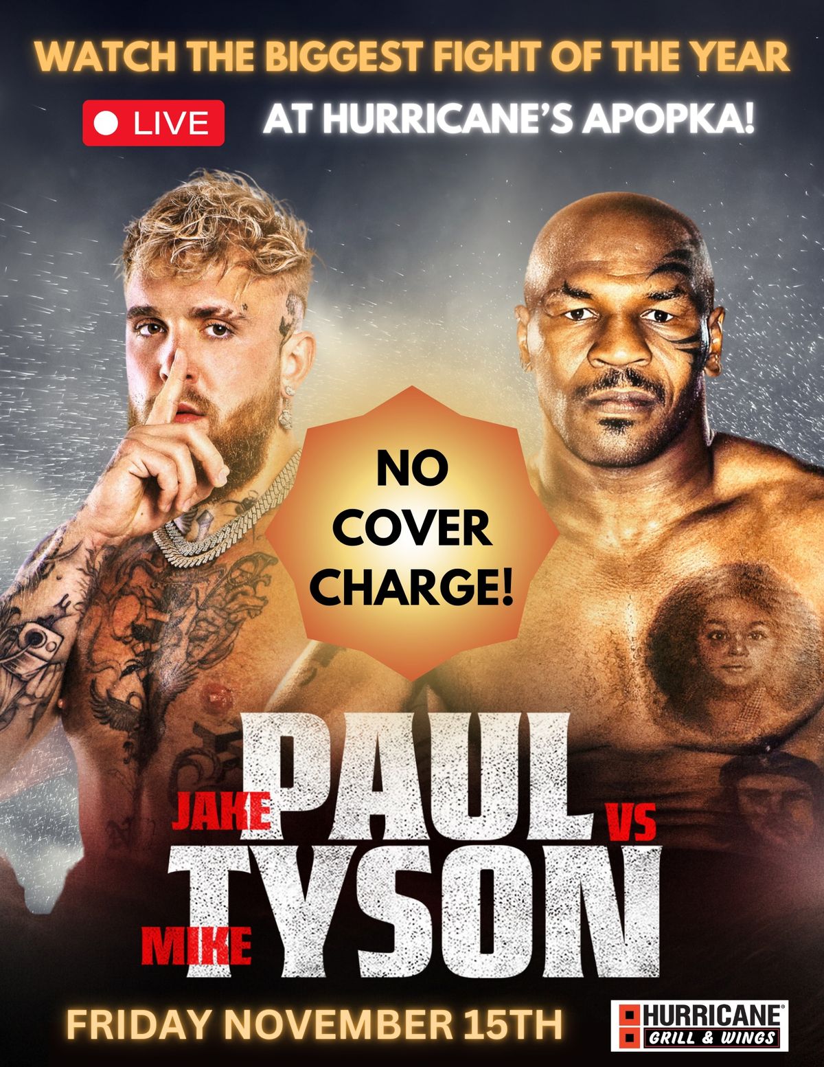 Catch the Action: Paul vs. Tyson Fight Night at Hurricane\u2019s Apopka! \ud83e\udd4a