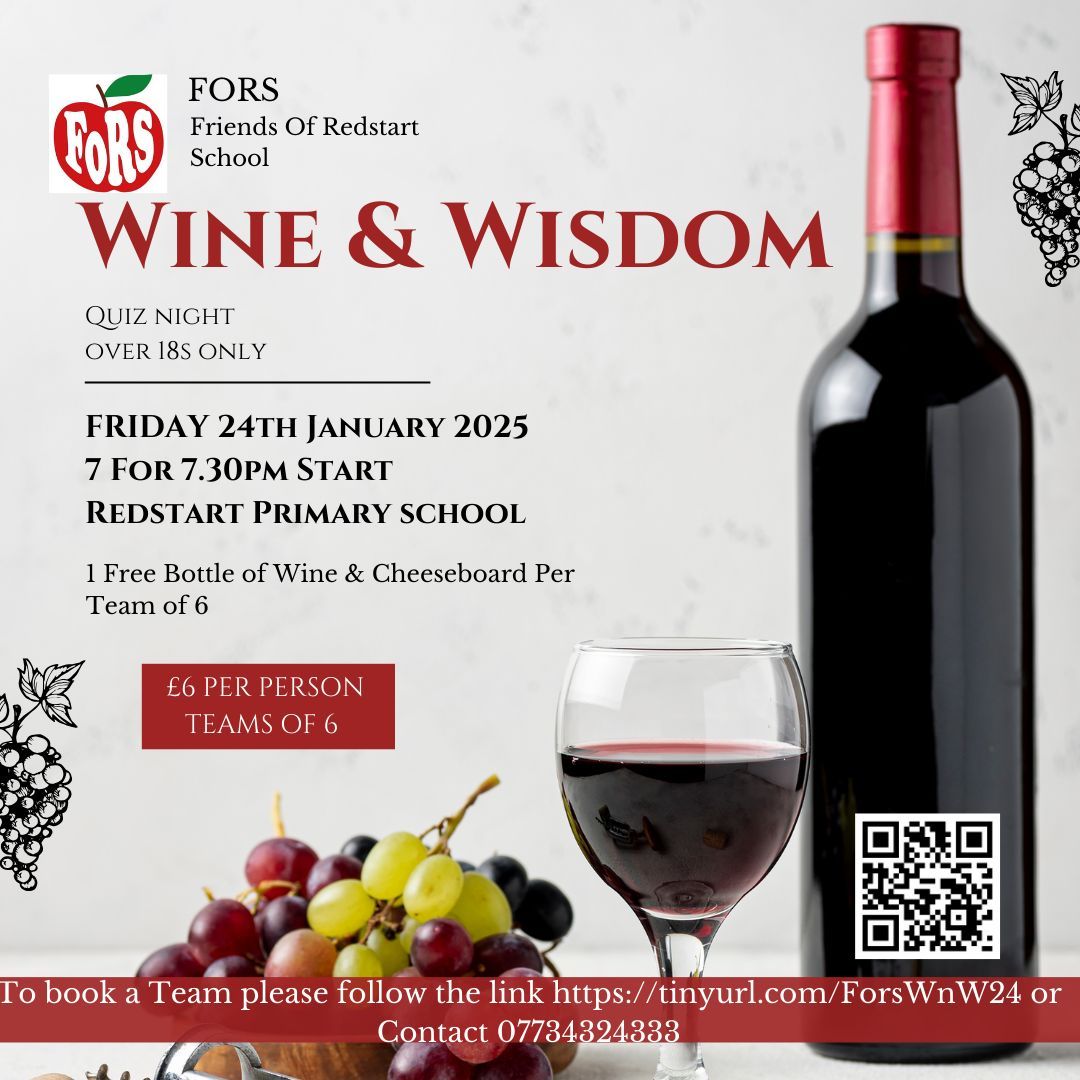 Friends of Redstart School Wine & Wisdom Quiz Night