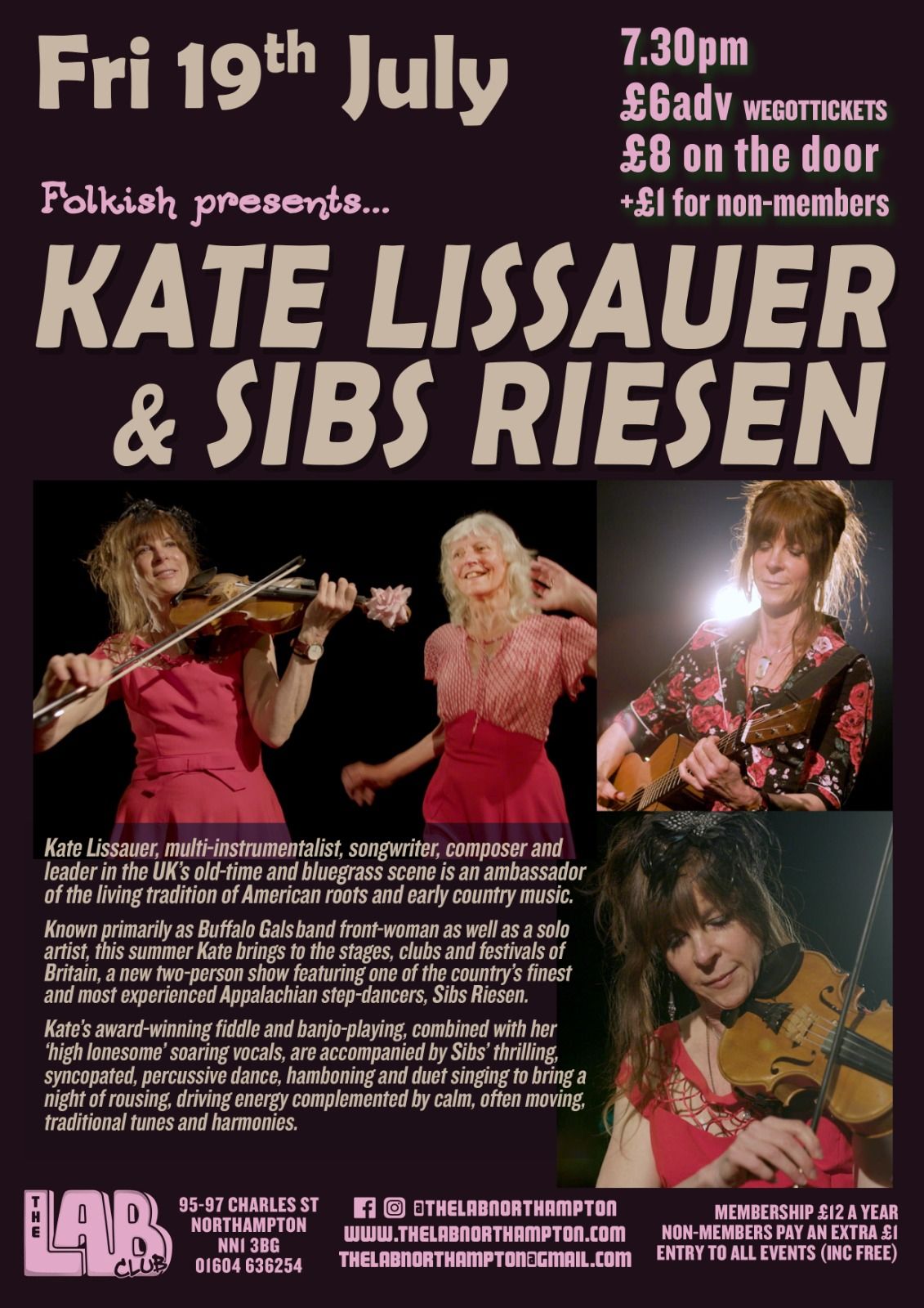 Folkish presents...Kate Lissauer & Sibs Riesen -  with support from Russell Heyworth