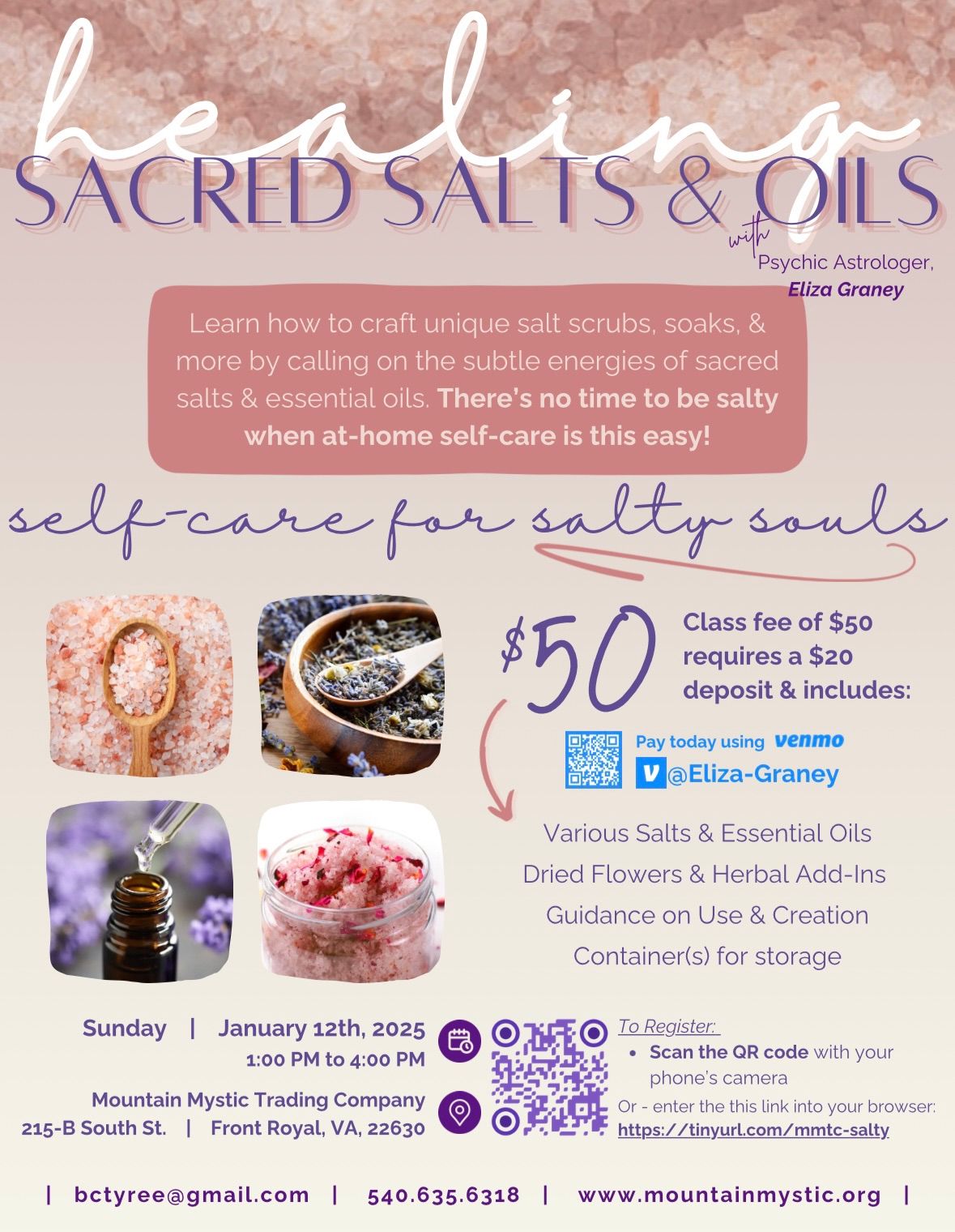 Healing Salts Workshop with Eliza Graney