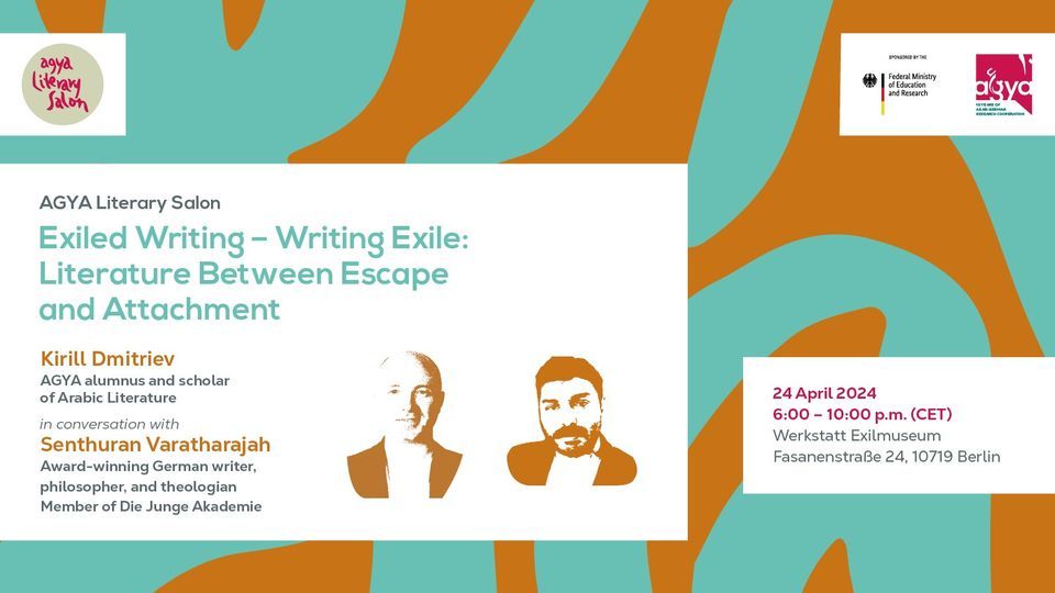 AGYA Literary Salon "Exiled Writing \u2013 Writing Exile" with Senthuran Varatharajah 