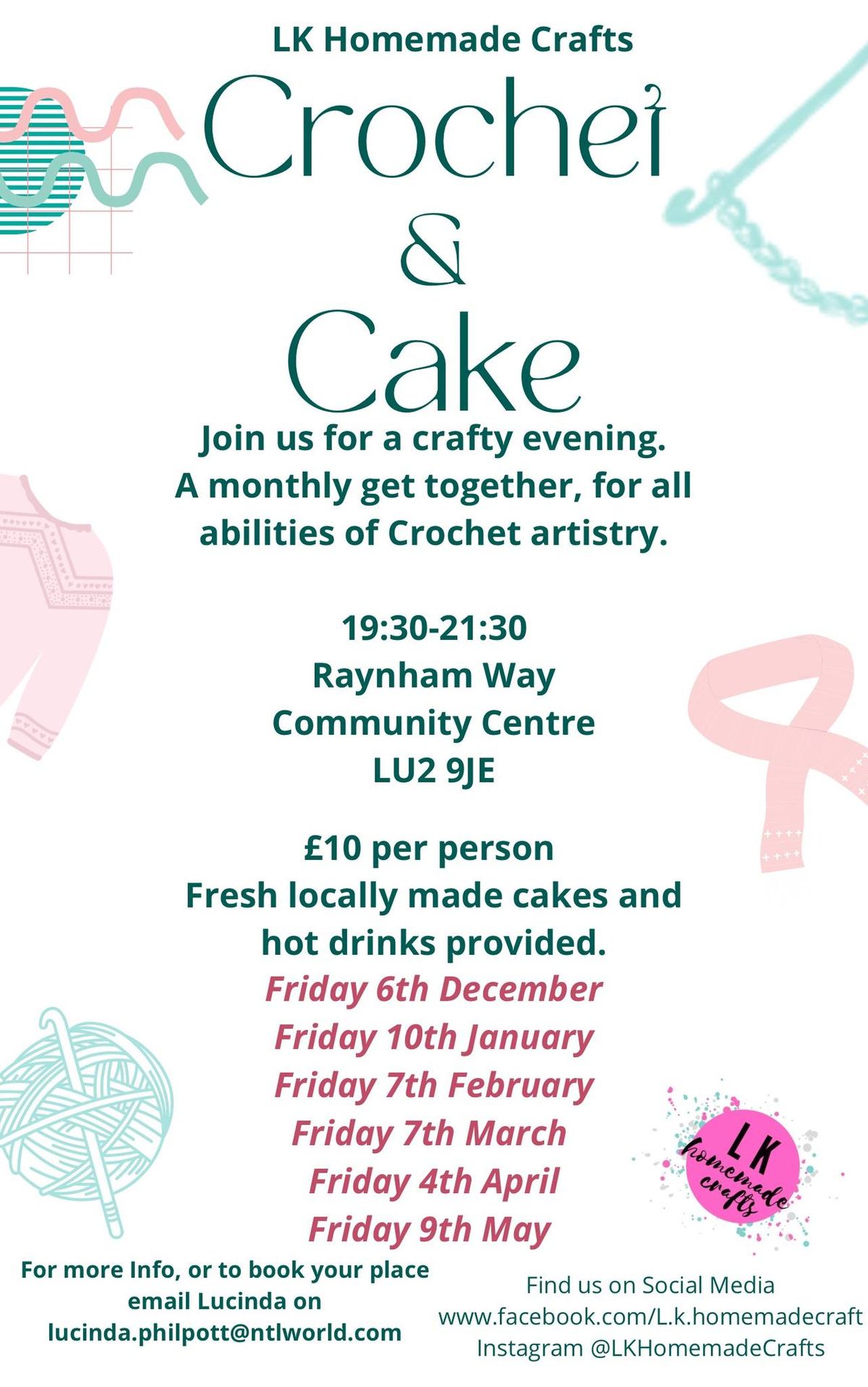 Cake & Crochet - Crochet Club March 