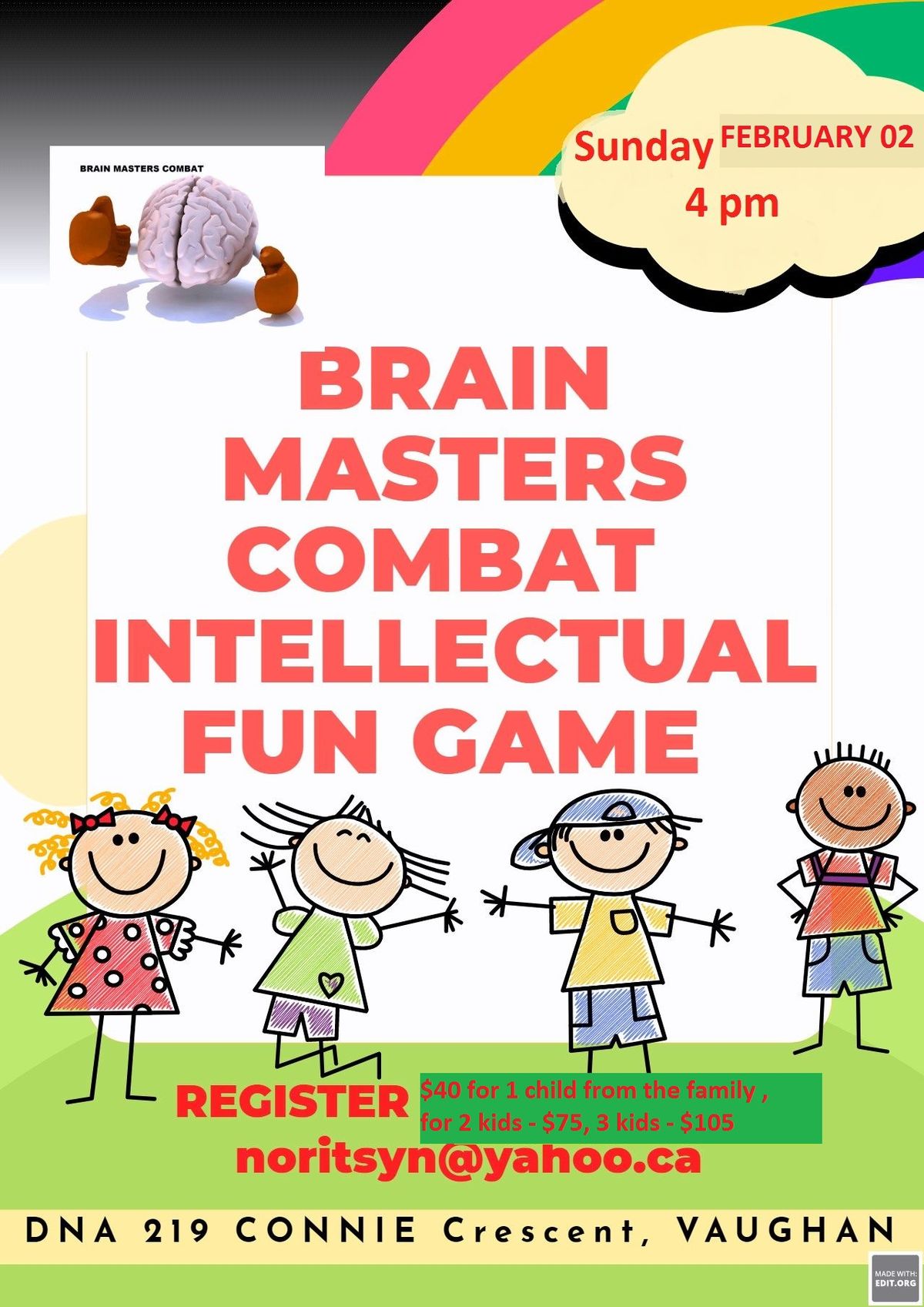 BRAIN MASTERS COMBAT INTELLECTUAL FUN GAME FOR KIDS