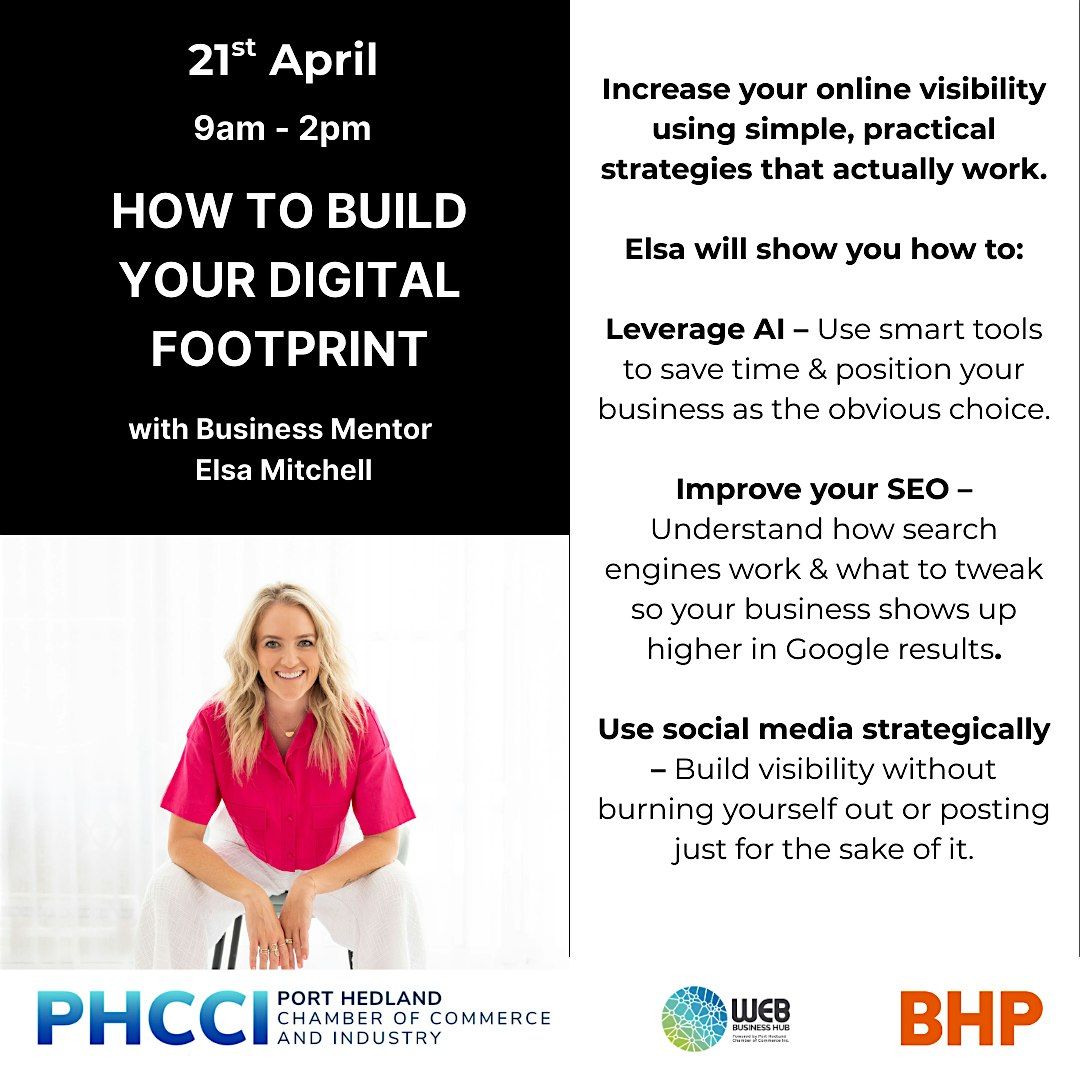 HOW TO BUILD YOUR DIGITAL FOOTPRINT WITH ELSA MITCHELL, WEB Business ...
