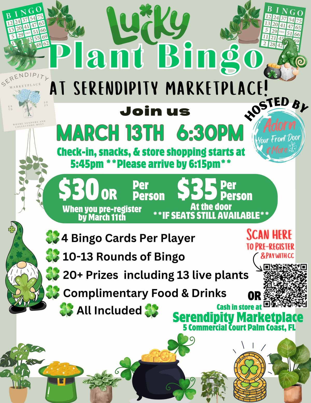 Plant Bingo at the Marketplace: Feeling\ud83c\udf40Lucky