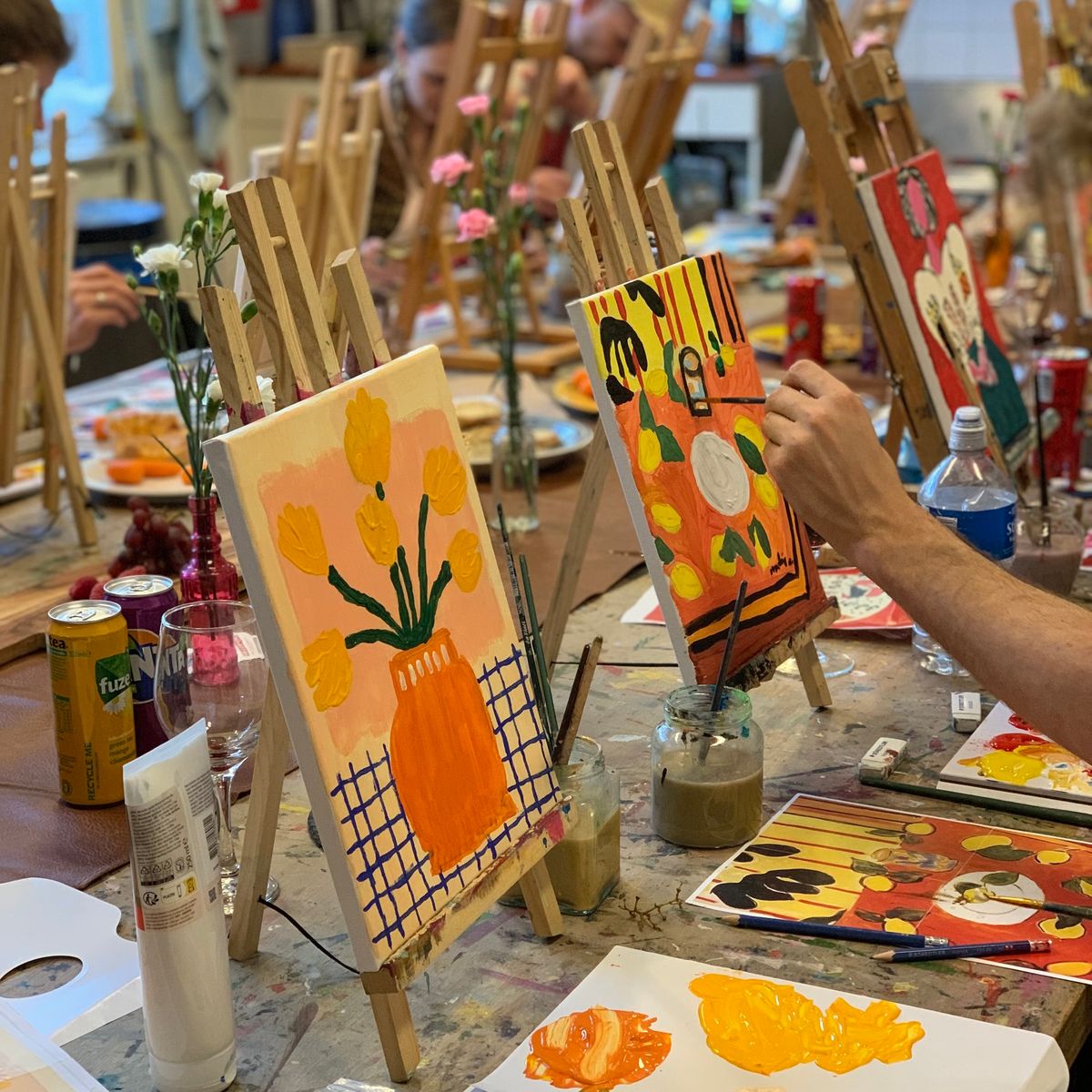 Painting Workshop with Drinks & Bites in Amsterdam Centre