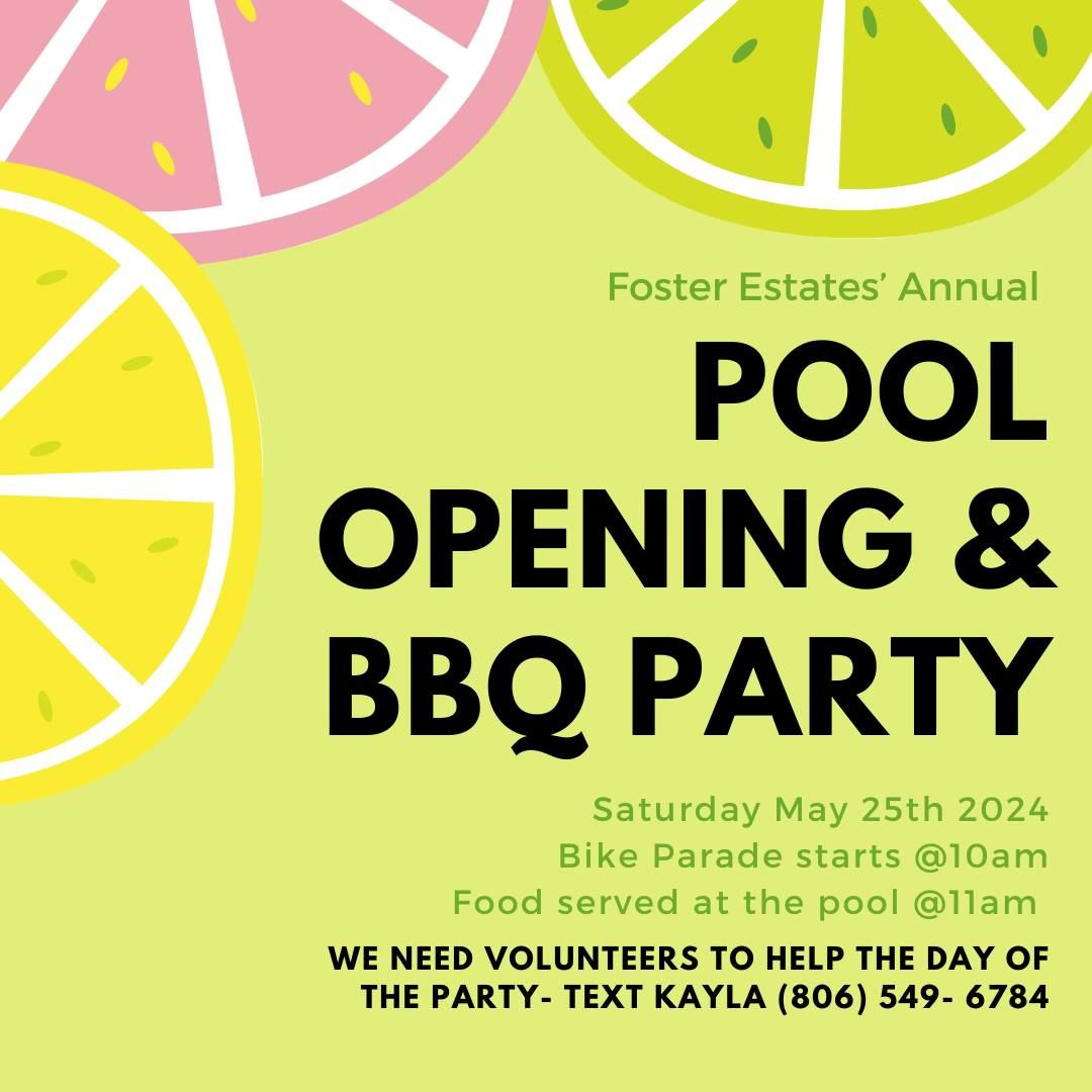 FEHOA Pool Opening Party