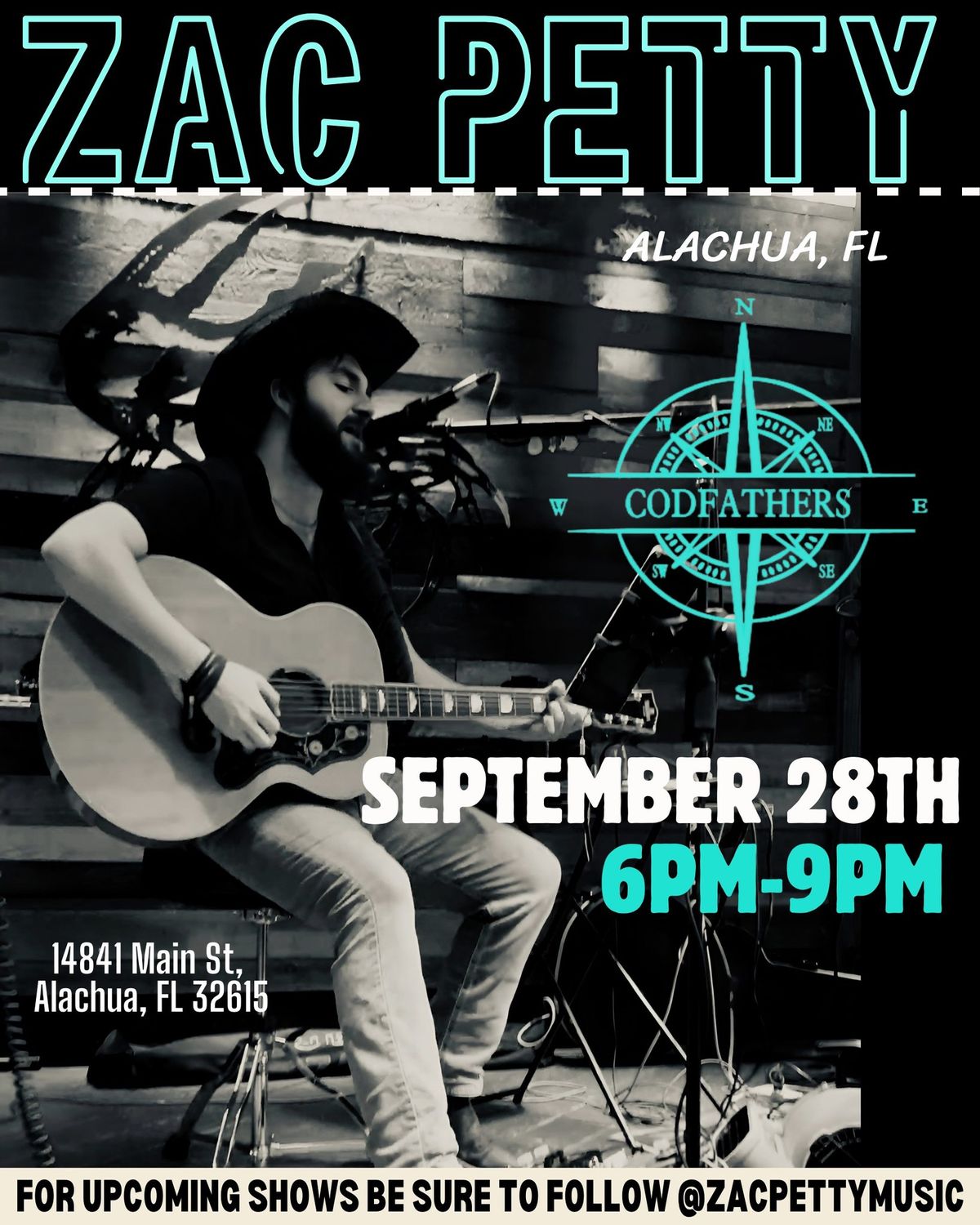 \ud83c\udfb8ZAC PETTY live at Codfathers in Alachua\u26a1\ufe0f\ud83d\udc1f