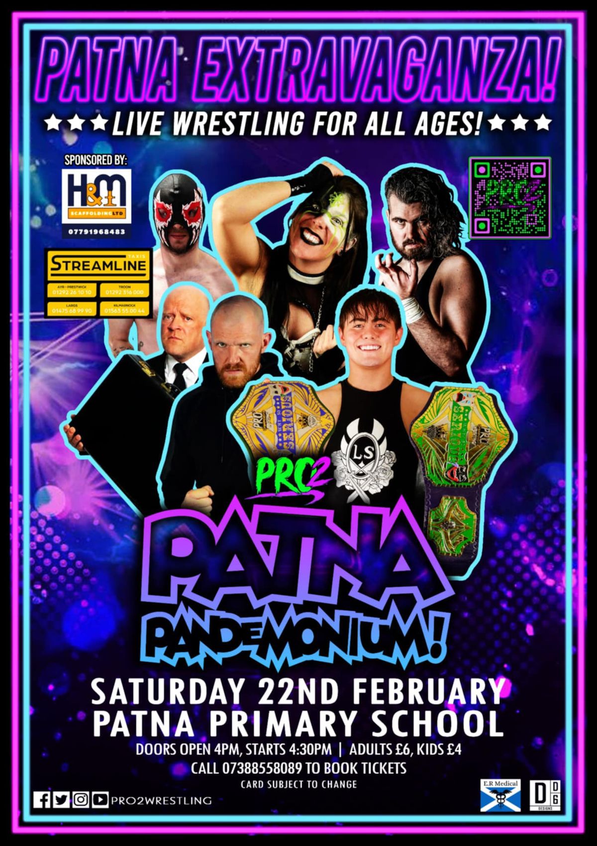 Pro2 Wrestling Presents - Patna Pandemonium Sat 22nd February - Patna Extravaganza FAMILY FRIENDLY