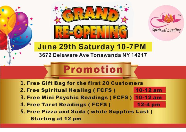 Grand Re-Opening Party \ud83c\udf89 \ud83c\udf88 \ud83c\udf8a 