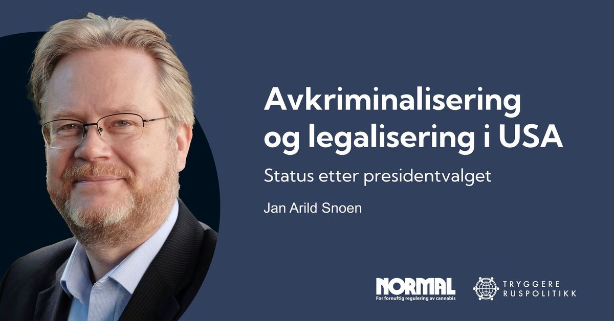 Avkriminalisering og legalisering i USA - Status etter presidentvalget